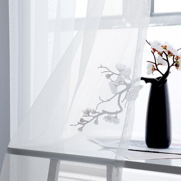 

curtain & drapes mordern simple sheer window curtains tulle modern voile solid white for kitchen living room