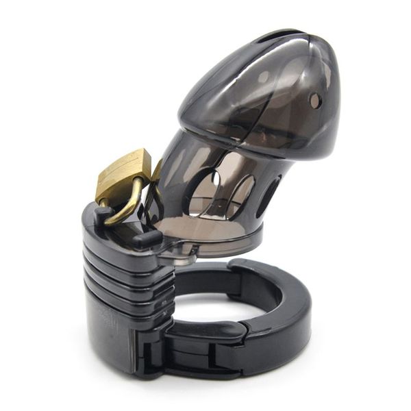 

plastic cock cage male chastity lock device bondage restraint ring game toy for men
