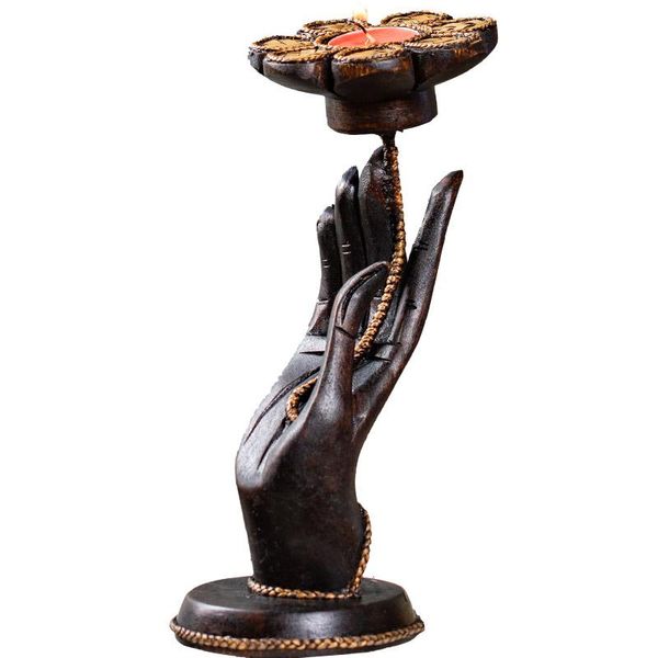 

candle holders thai crafts bergamot lotus flower stick holder vintage antique home decor wooden decoration zen deskornaments mumluk
