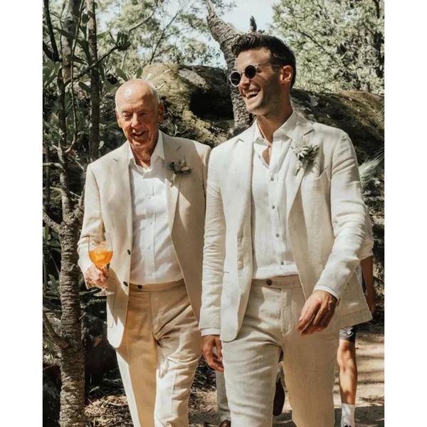 

men's suits & blazers summer beach casual linen costume homme wedding slim fit men masculino terno tuxedo groom prom blazer 2 pcs jacke, White;black