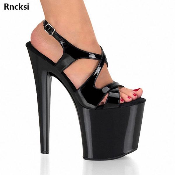 

sandals rncksi black dancing shoes 20 cm high heels platform model women's