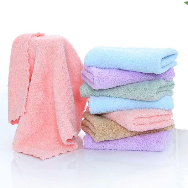 

towel brushing 35x75cm checkered plaid polyester cotton soft strong absorbent sports household bath washcloth