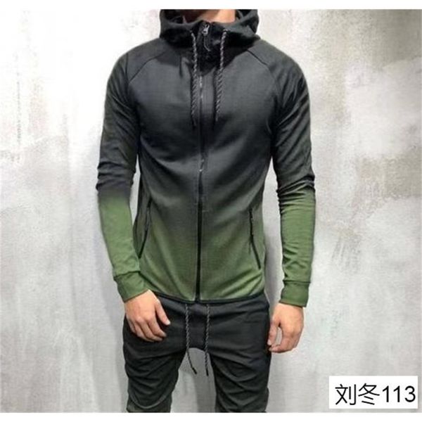 

new men spring autumn cotton casual hoodie coat 3xl, Black