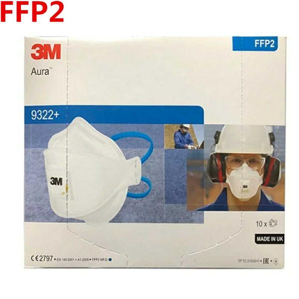 

other event & party supplies 3 m fish shape aura 9322+ 9322a+ 9322+gen3 mask particulate respirator with valve 10-pack uk version original g