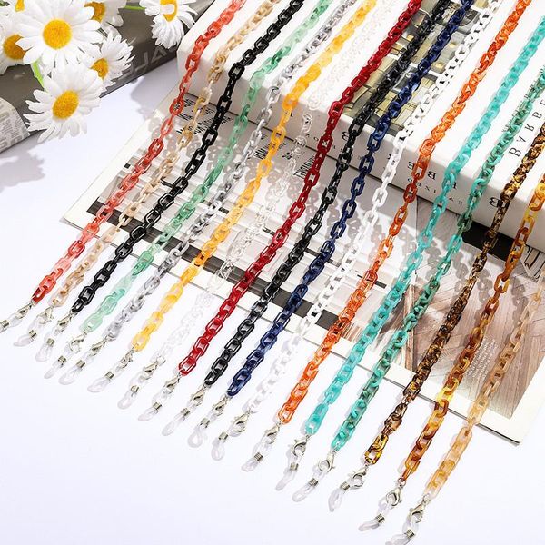 

sunglasses frames acrylic glasses chain non-slip lanyard holder luxury masks decorative eyeglass rope, Silver