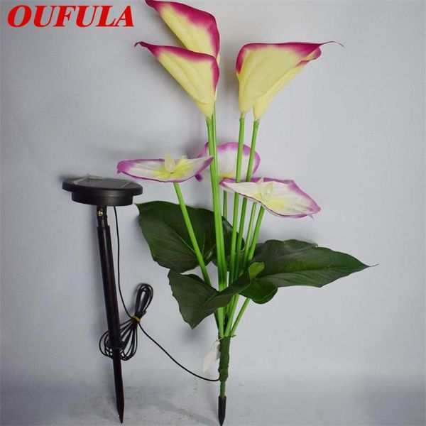 

aosong solar outdoor garden lawn light lotus horseshoe simulation ground light led landscape decoration