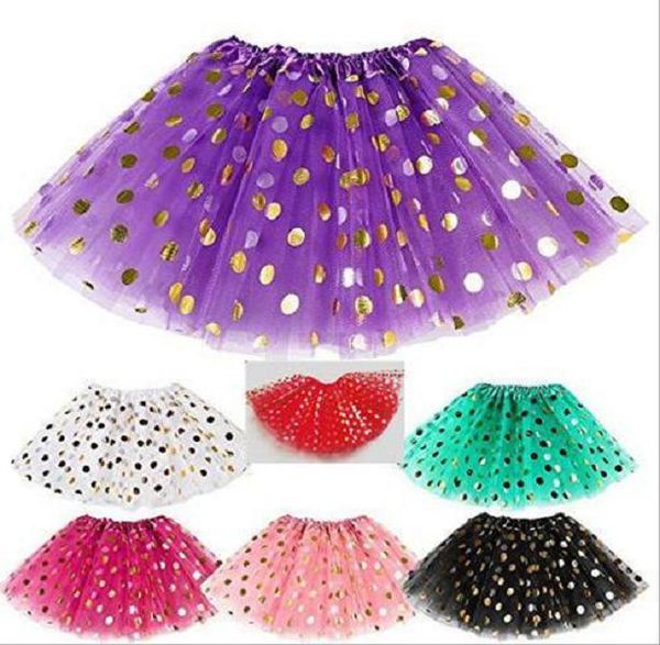 Girls Golds PoLka Dot TUTU юбка детские рождественские рождественские TUTUS дети TUTU юбки малыша юбки красная детская петтика Newborn Photography