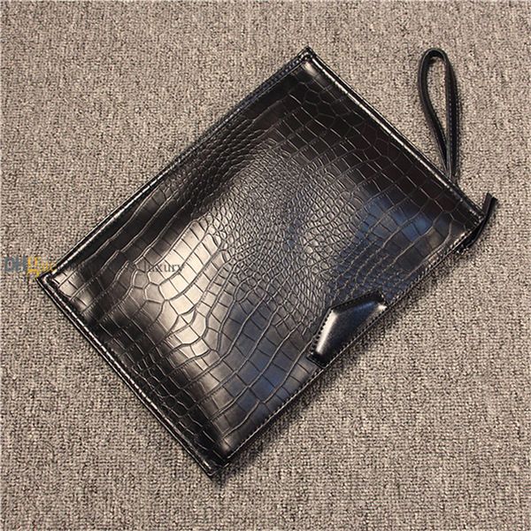 

social man handbag briefcase crocodile leather clutch fashion tote business bags messenger single shoulder bag cross body brand designer bou