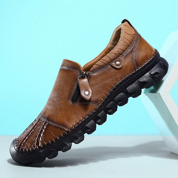 

summer leather casual men shoes fashion flats male loafers breathable driving shoes men moccasins soft male loafers big size s1gu#, Black