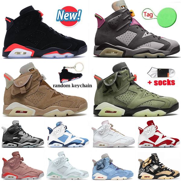 

2022 with socks jumpman 6 6s mens women basketball shoes red oreo cactus jack electric green gold hoops bordeaux black infrared trainer spor, White;red
