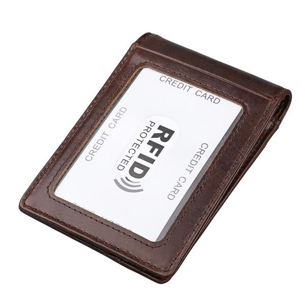 

wallets men's vintage genuine leather purse slim money clip wallet men id cases purses clutch portomonee carteria, Red;black