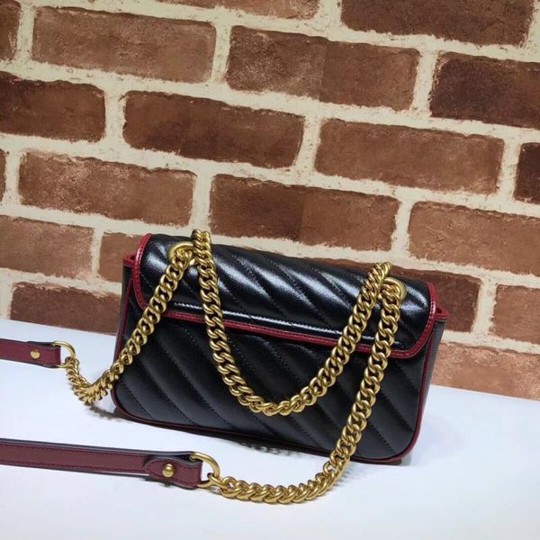 

marmont shipping bag luxury bags high shoulder handbags quality bags genuine women leather oil handbags wax leather steel buttons vmkg