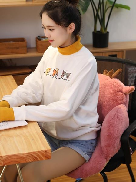 

cushion/decorative pillow chair one-piece cushion office sedentary bumat student seat back cushions waist support backrest mat home decorati