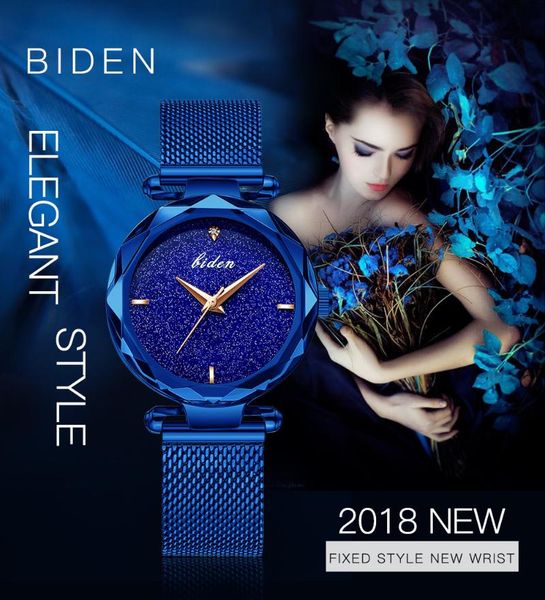 

wristwatches biden women's watch casual steel belt quartz simple waterproof relogio masculino, Slivery;brown