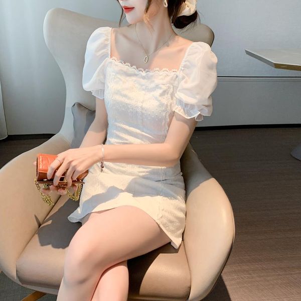 

casual dresses pears can be made of salt, sweet and dresses, summer style waist sleeves, bubble fairy dress chic gentle., Black;gray