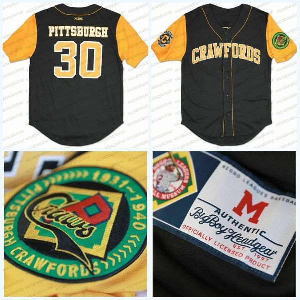 

30 pittsburgh crawfords custom nlbm negro leagues baseball jersey stiched name stiched number fast shipping, Blue;black