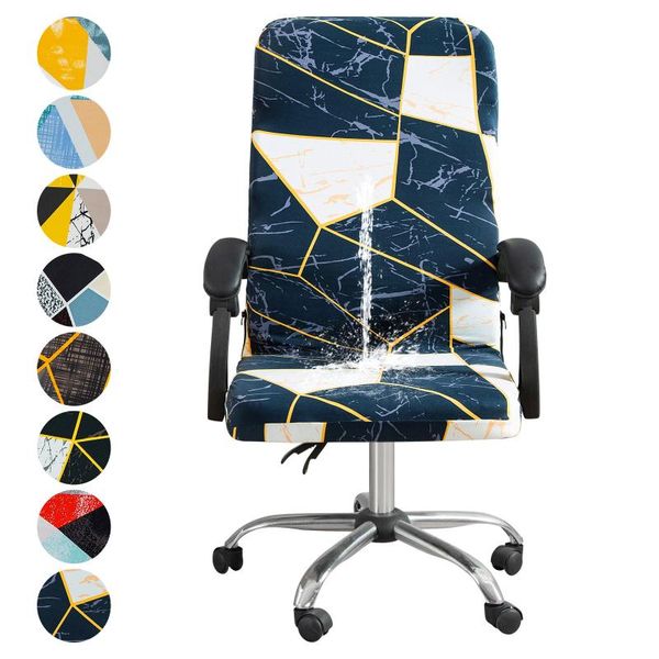 

chair covers modern elastic office cover spandex computer slipcovers printed dust-proof armchair protector