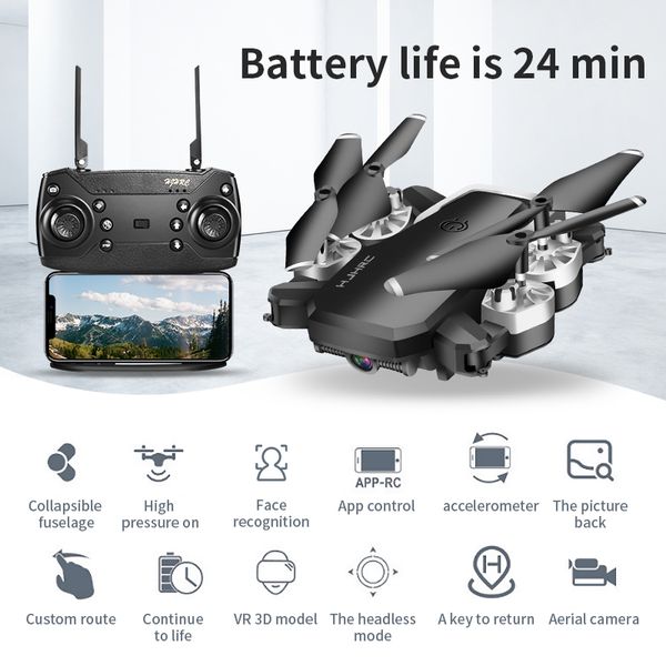 

hj28 drone long flight time 4k wide angle camera wifi fpv dron quadcopter height keep drones with gift for children