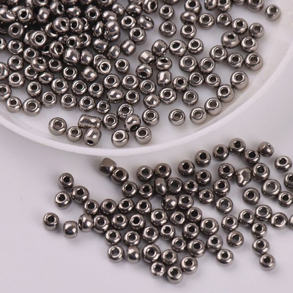 

10g metal color glass seed beads multi size 1.5/2/3/4mm golden plated spacer czech glass beads for jewelry making diy accessory
