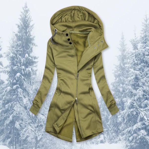 

women's jackets women bomber autumn winter windbreaker solid color stitching hooded pockets jacket zipper sweatshirt trench coat*8, Black;brown