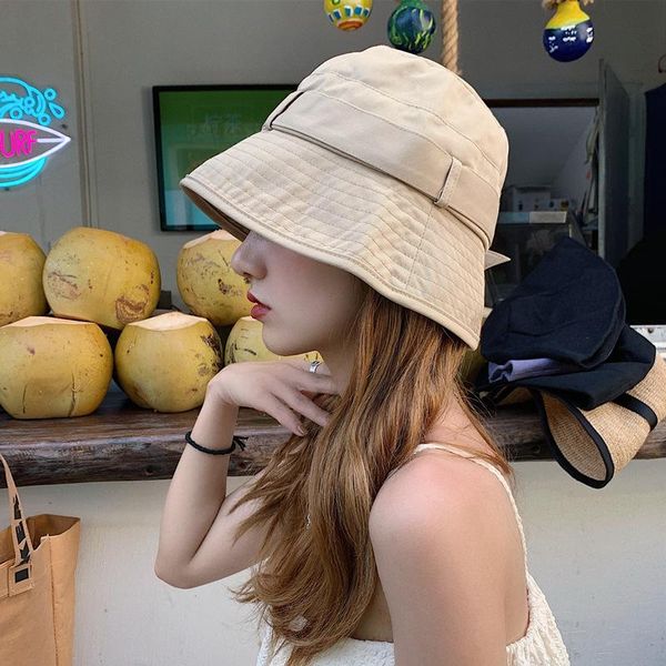 

wide brim hats cap fisherman's female face product in early spring, Blue;gray