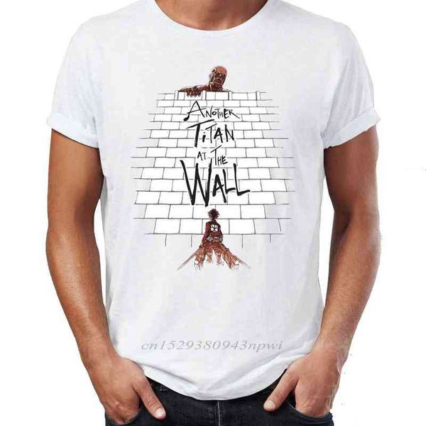 Maglietta da uomo Attack on Titan The Wall Impressionante opera d'arte stampata Maglietta da uomo Hip Hop Streetwear Nuovo arrivo Abbigliamento maschile G1222