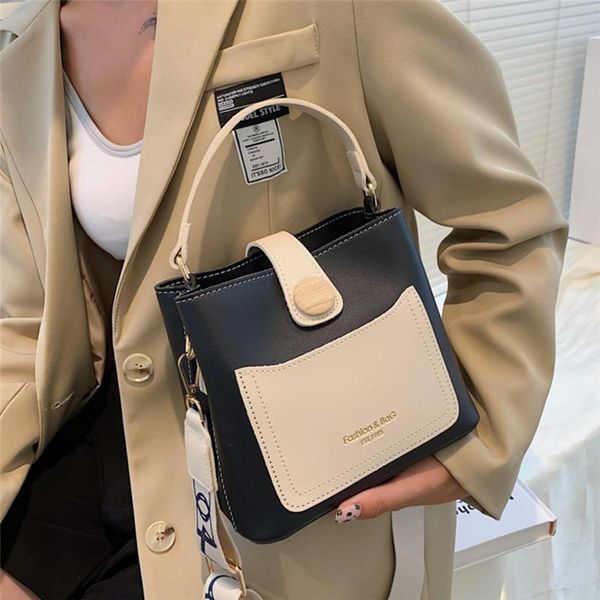 

evening bags fashion women's small bucket bag pu leather shoulder crossbody for women brand designer female travel handbags mini sac