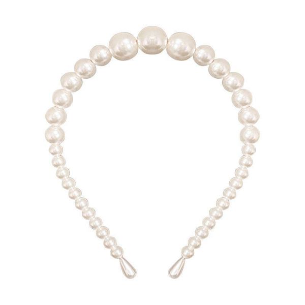 

hair accessories vintage imitation pearl band headbans girls scrunchie pack adult, Slivery;white