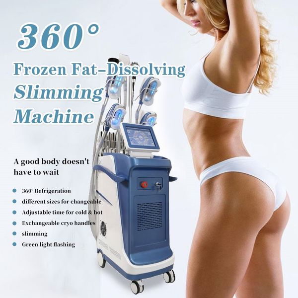 Cryolipolysis Freeze Fio Slimming Crioterapia 360 Graus Corpo Cool Esculpido Congelando Cavitação Ultrasônica Lipo Laser Cryo Perda de peso