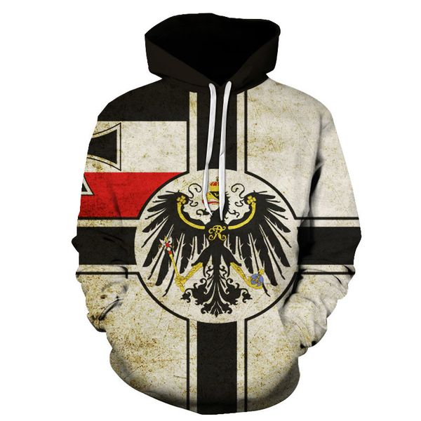 

men's hoodies & sweatshirts novelty russian hoodies men retro eagle russia flag 3d print hooded pullover clothing custom oversized jack, Black
