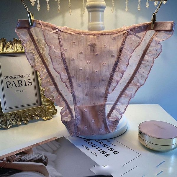 

women's panties high-end ladies bandage hollow lace thong t-pants soft bowknot underwear gift fashion cute girl panti, Black;pink