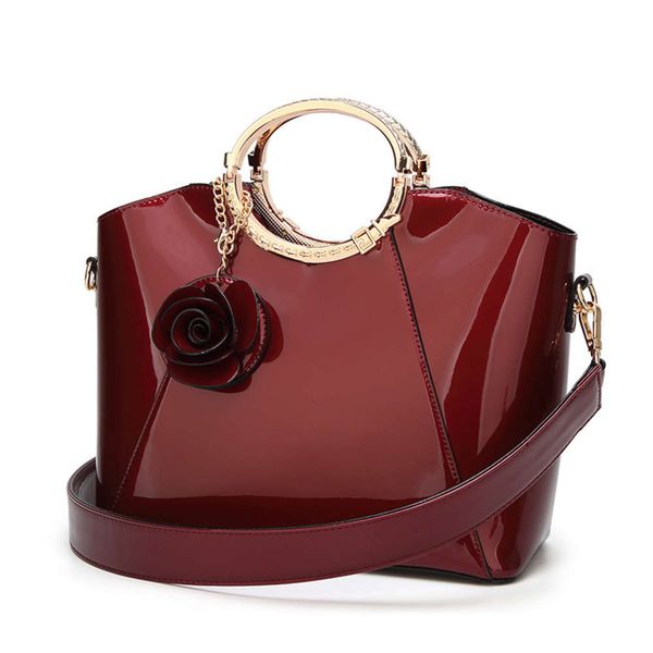 

fashion guangzhou women's 2021 new korean bright leather lady's handbag baita bride's bag
