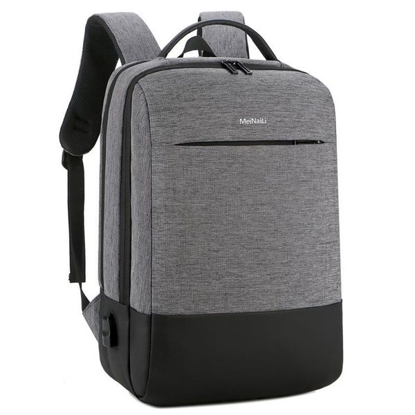 

backpack multifunctional men for lap15.6 inch black oxford usb charging computer bags large capacity backbag male