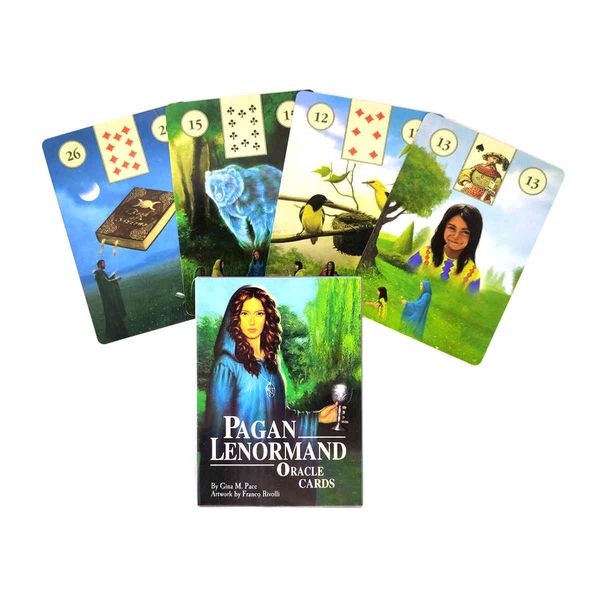 Novo Pagan Lenormand Cartão Oracle Tarot Plataforma e PDF Orientação Divinate Divinate Divination Festas de Entretenimento Jogo de diretoria 38 PCS / Box