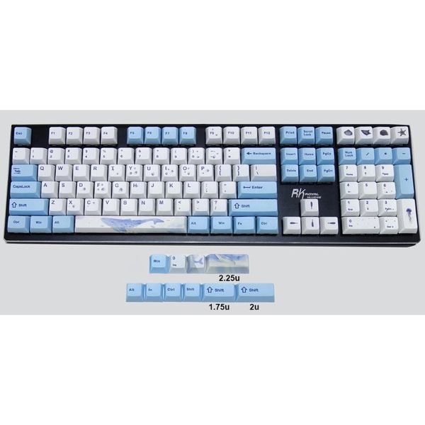 

keyboards whale keycaps xda profile pbt dye-sublimated 118-key