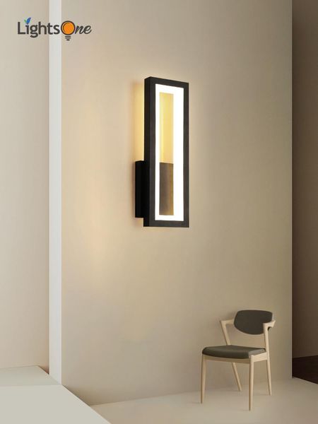 

bedroom bedside wall lamp nordic background wall porch simple lamp