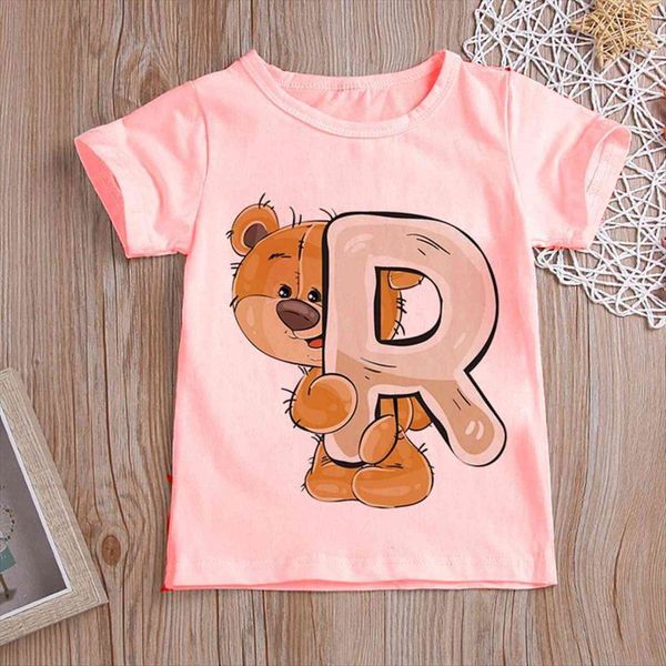 

pink bear summer baby boys letter toddler tees clothes children clothing t shirts short sleeve birthday, Blue