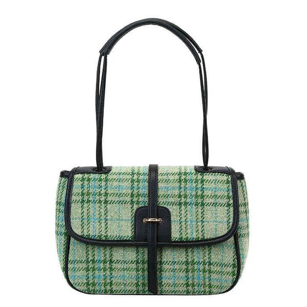 

shopping bags 2022 new high capacity luxury women canvas designer fashion plaid shopper handbag ladies shoulder 220301