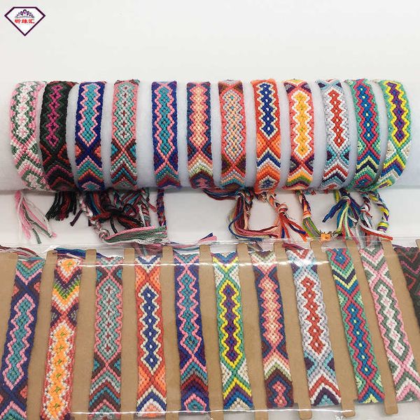 

hand woven bracelet anklet bohemian ethnic style color student art diy adjustable hand rope, Red;blue