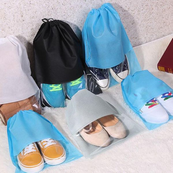 

storage bags useful translucent bag travel dust-proof shoe cute drawstring wash rinse beauty set