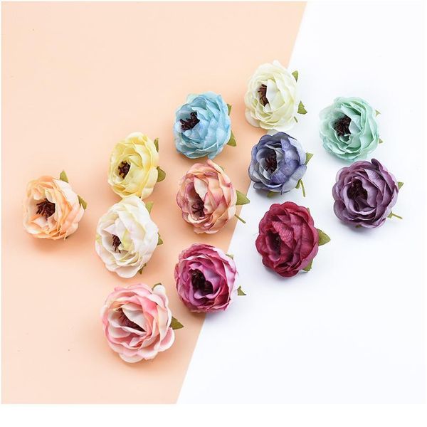 

3/5/10pcs fake stamen pompom decorative flowers wreaths diy gifts box artificial plants bride brooch home decor silk ros qylzpv