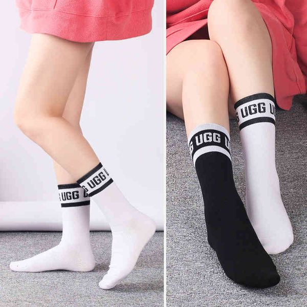 

socks letter g brand for autumn and winter, Black;white