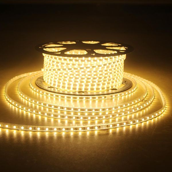 

strips white led strip light waterproof ac 220 ribbon tape flexible 220v warm lighting with eu plug