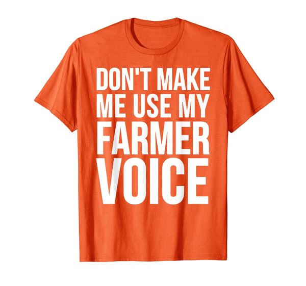 

farmer funny gift - don't make me use my farmer voice t-shirt, White;black
