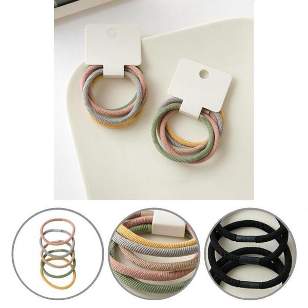 

hair accessories compact size 5pcs/set useful flexible band girls scrunchie adorable ornamental, Slivery;white