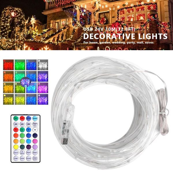 

strings 10m rgb christmas decorations for year 2021 garland fairy string light ornaments tree decoration