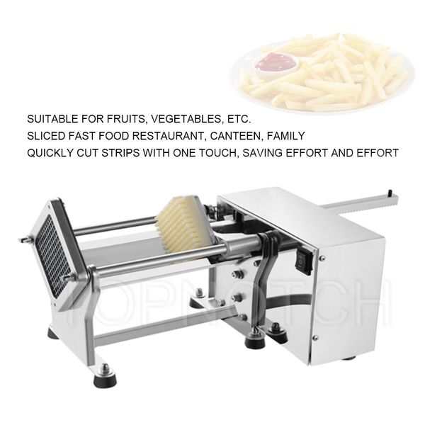 Máquina francesa elétrica frita máquina cortador chip chip cenoura slicer aço inoxidável fruteira de frutas de frutas