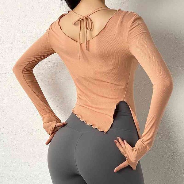 

tight fitness suit women's quick dry sports long sleeve t-shirt for running, Gray