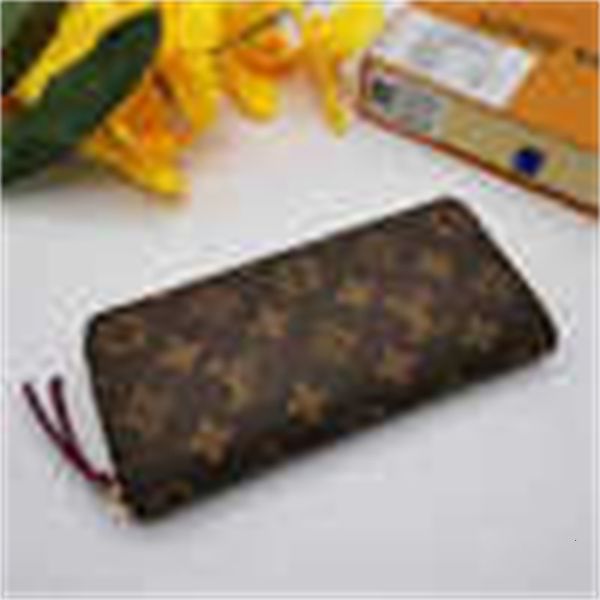 

pouches brand designer luxury m60742 female wallet bag short wallet long wallet chain card bag mobile leather long key wallets card, Black;red