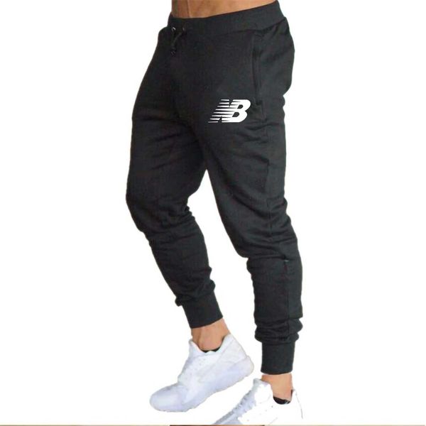 Calças de corrida Homens Sweatpants Running Gym Joggers Algodão Trackpants Slim Fit 210616